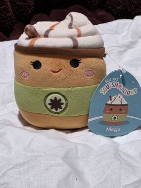 Original Squishmallows Megz Plush - Orange, Cream, Green